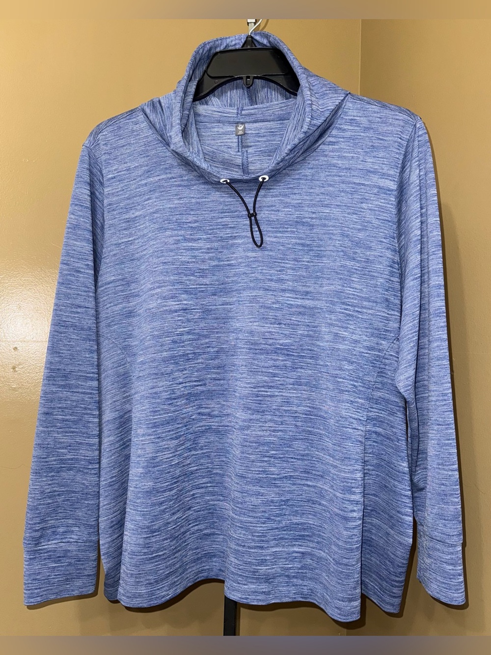 MTA SPORT Blue Heather Lightweight Pullover Cowl Neck Sweater. Size 3X.